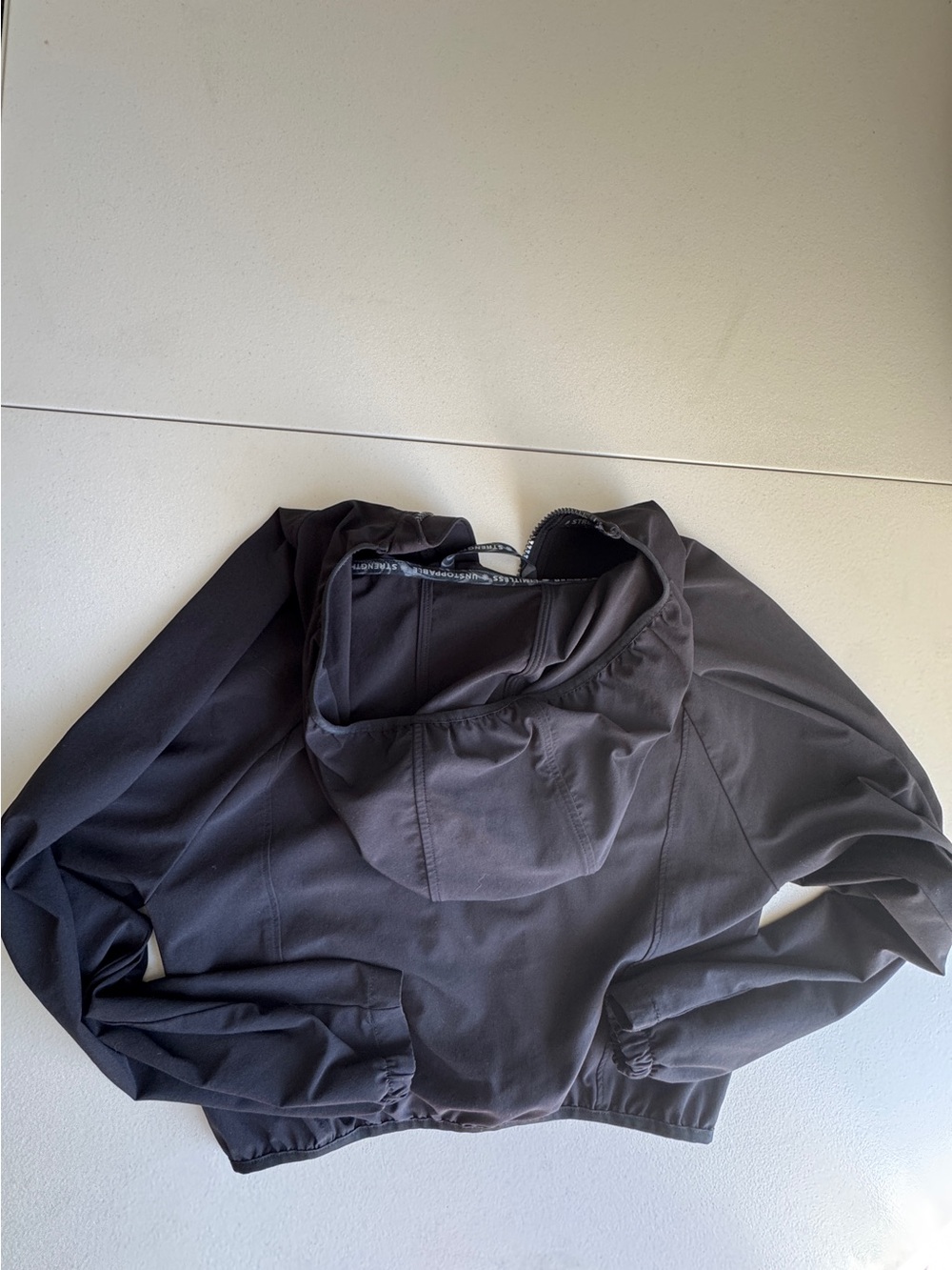 Athleta girl lightweight full zip hooded athletic jacket size 8/10, - Picture 10 of 10